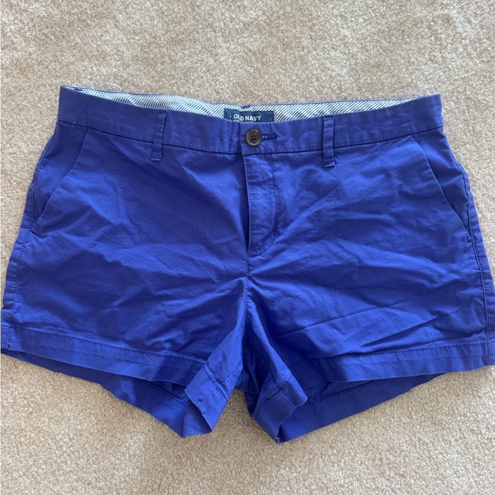 Old Navy Men's Cobalt Blue Flat-Front Shorts